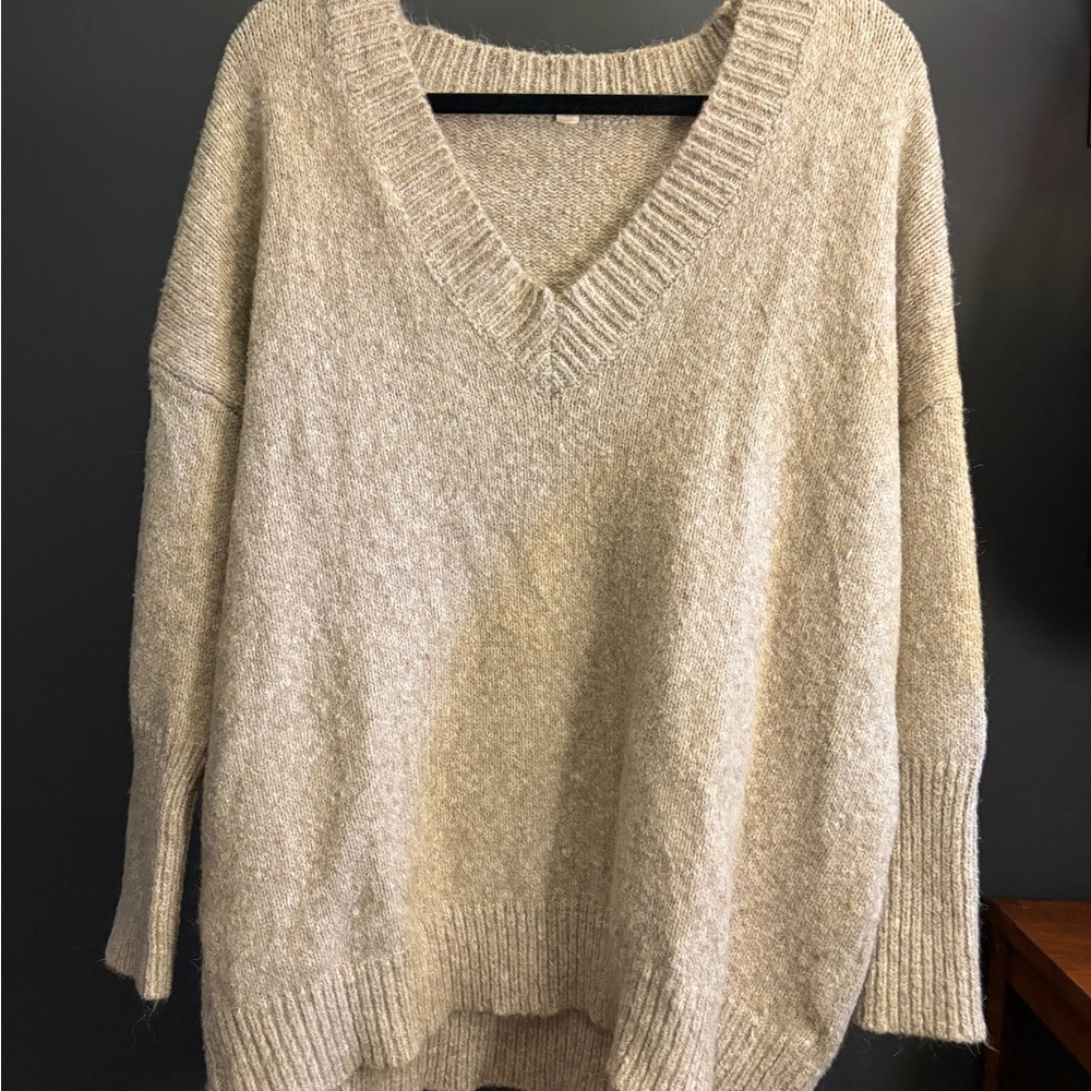 Cozy Cream V-Neck Sweater